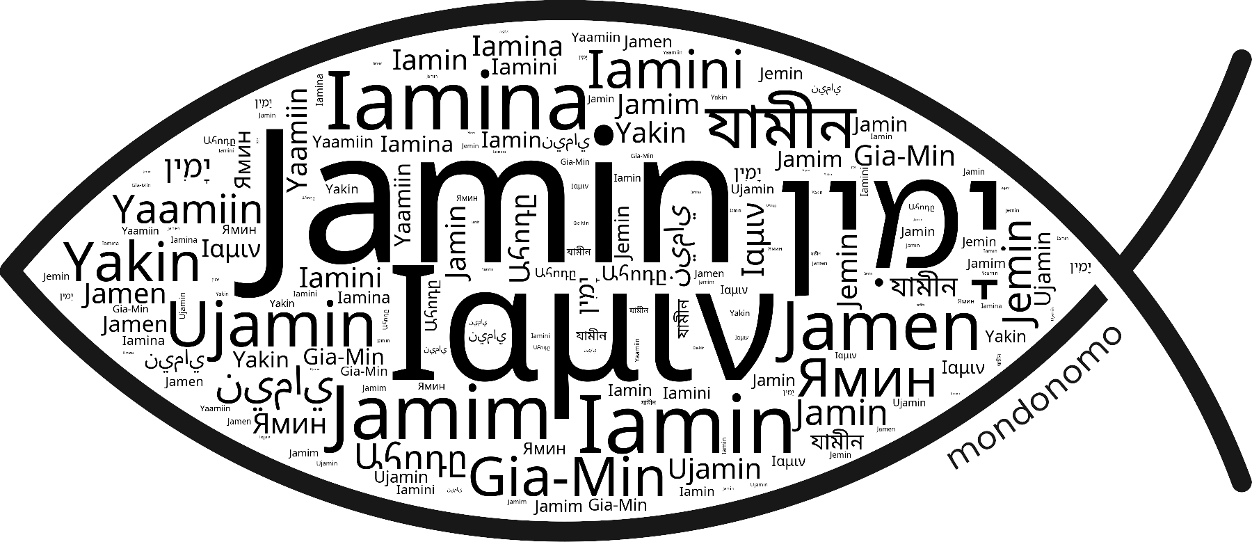 Name Jamin in the world's Bibles