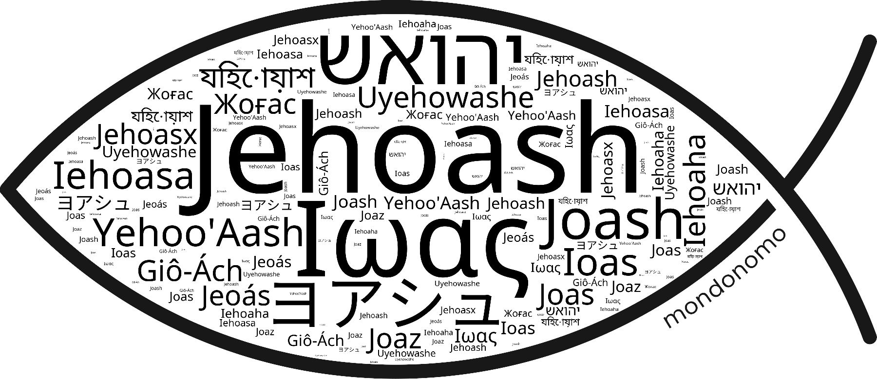 Name Jehoash in the world's Bibles
